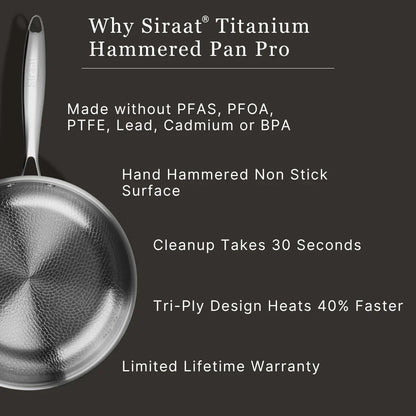 Titanium Hammered Pan Pro Small
