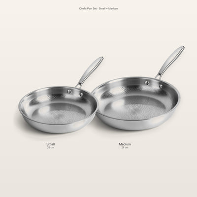 Titanoré Labs Chef's Pan Set: Small 26 cm and Medium 28 cm