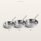 Chef's Pan Set: 3 Pans + Titanium Utensils