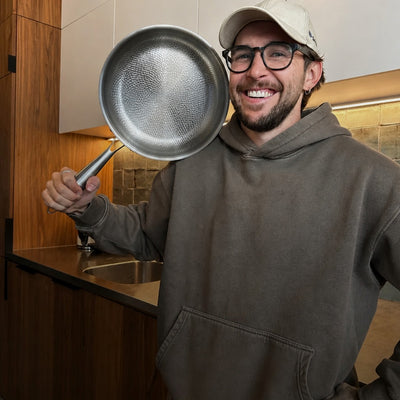 Titanoré Labs Chef's Pan — lifestyle in the kitchen