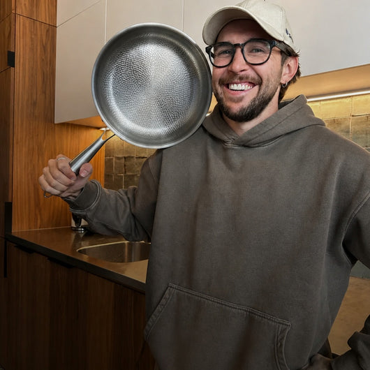 Titanoré Labs Chef's Pan — lifestyle in the kitchen